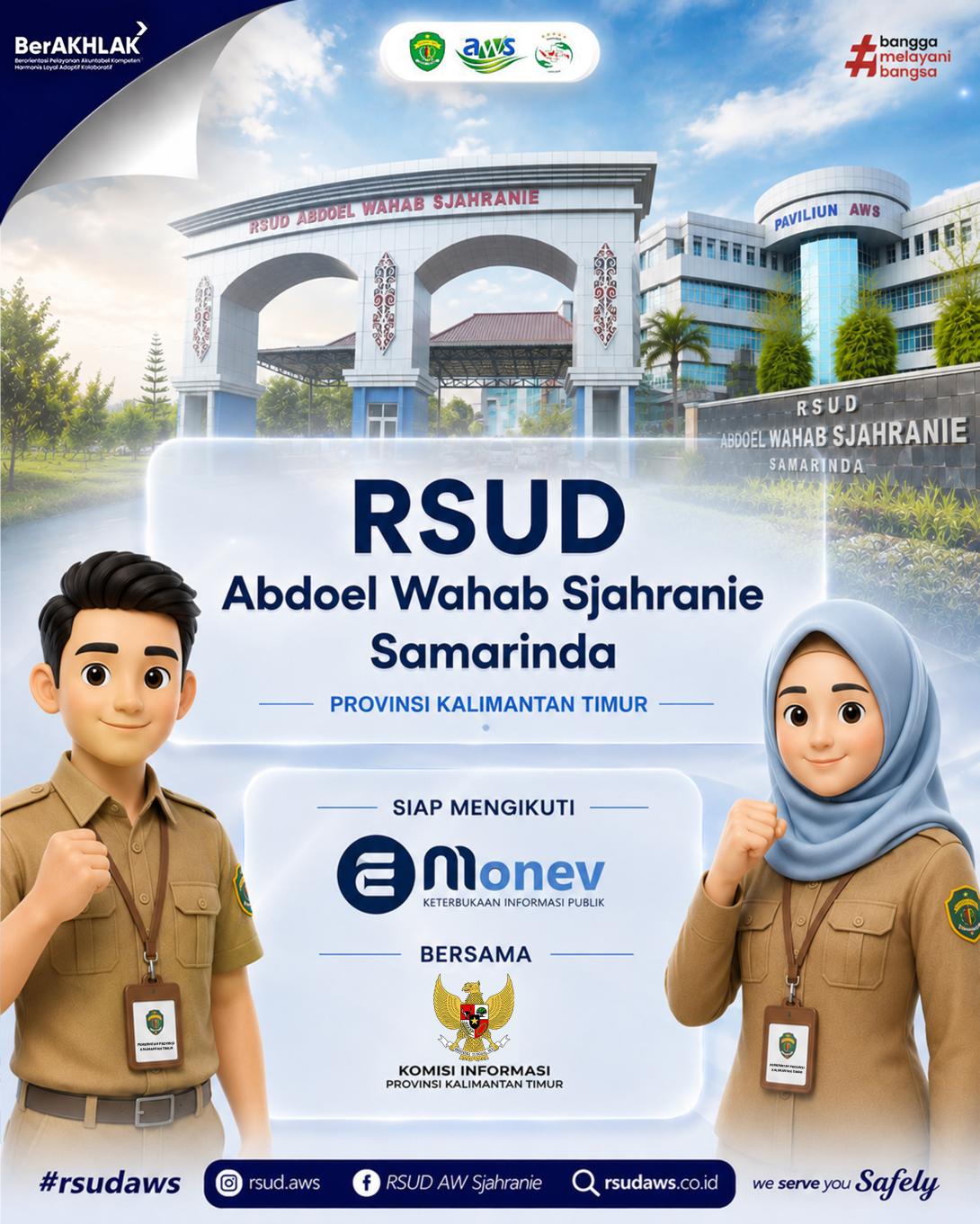 RSUD AWS SIAP MENGIKUTI E MONEV KETERBUKAAN INFORMASI PUBLIK BERSAMA KOMISI INFORMASI PROV KALTIM